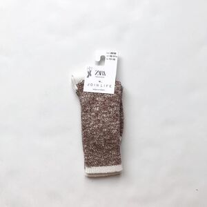 Zara NWT brown twisted socks 6-7Y